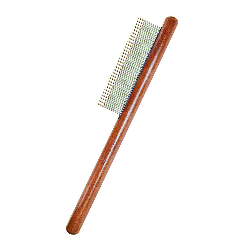 Still Wagging Finishing Comb — Wooden Handle, Steel Teeth