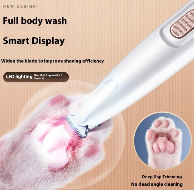 PawGlow Paw Pad Trimmer — Quiet LED Trimmer for Paw Fur