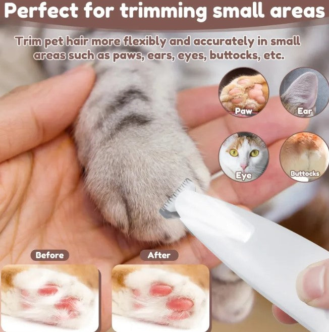 PawGlow Paw Pad Trimmer — Quiet LED Trimmer for Paw Fur